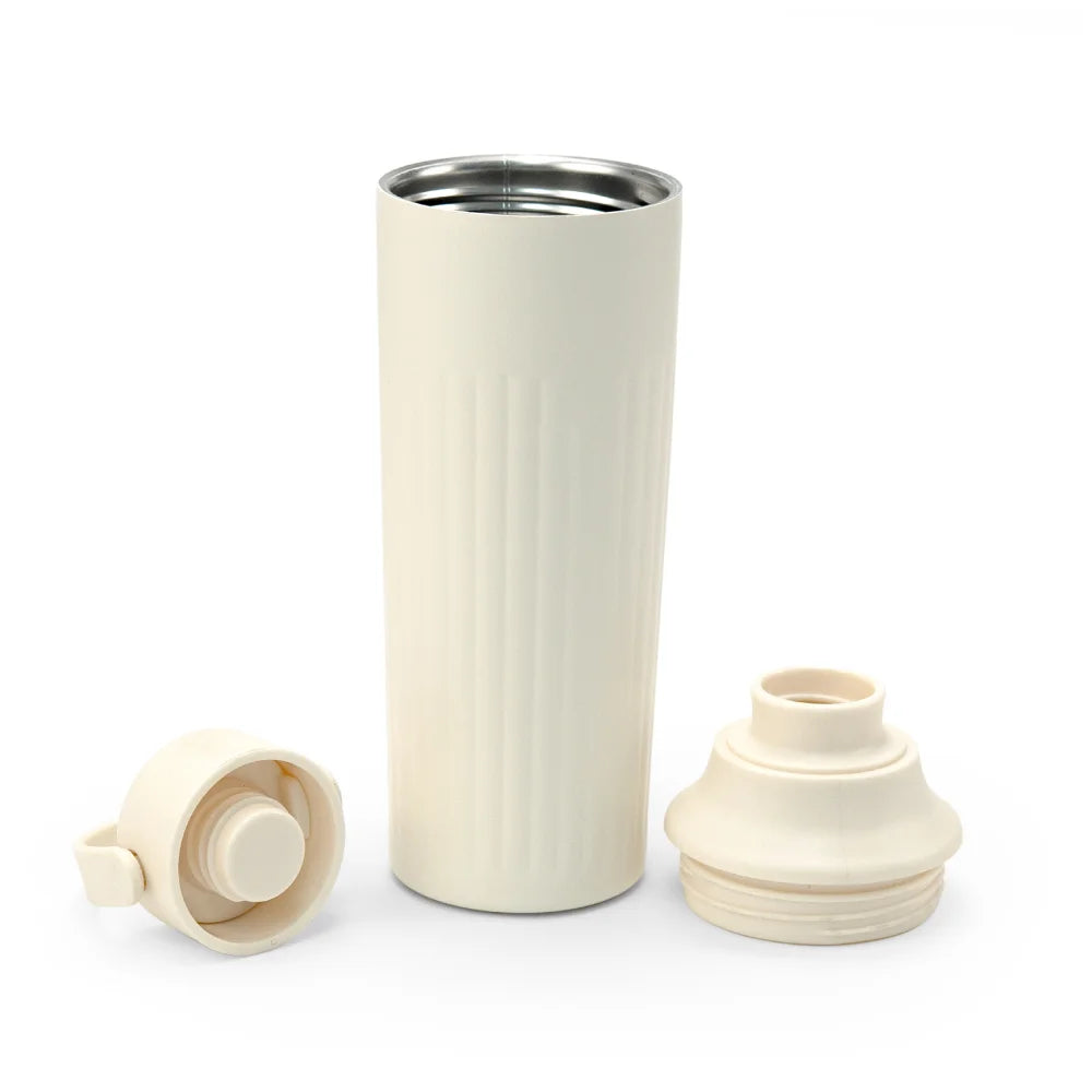 Dual Opening SS Bottles, Double-Wall Insulated Body, Powder Coated, 500ml